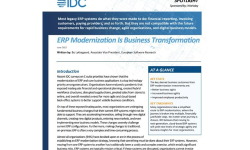 ERP Modernisation Is Business Transformation