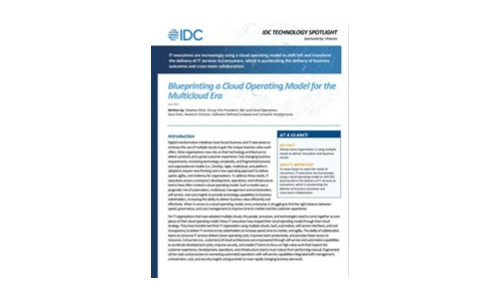 IDC: Blueprinting a Cloud Operating Model for the Multicloud Era