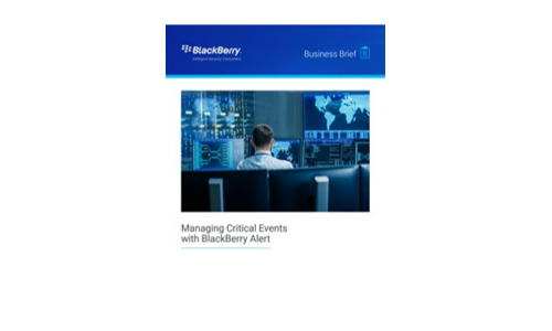 Managing Critical Events with BlackBerry Alert