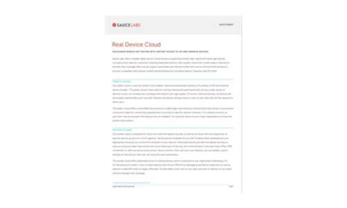 Real Device Cloud: Accelerate Mobile App Testing With Instant Access To Ios And Android Devices