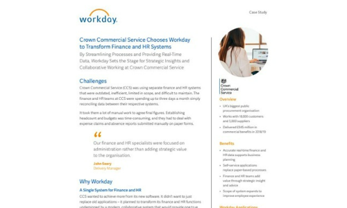 Workday and Crown Commercial Service